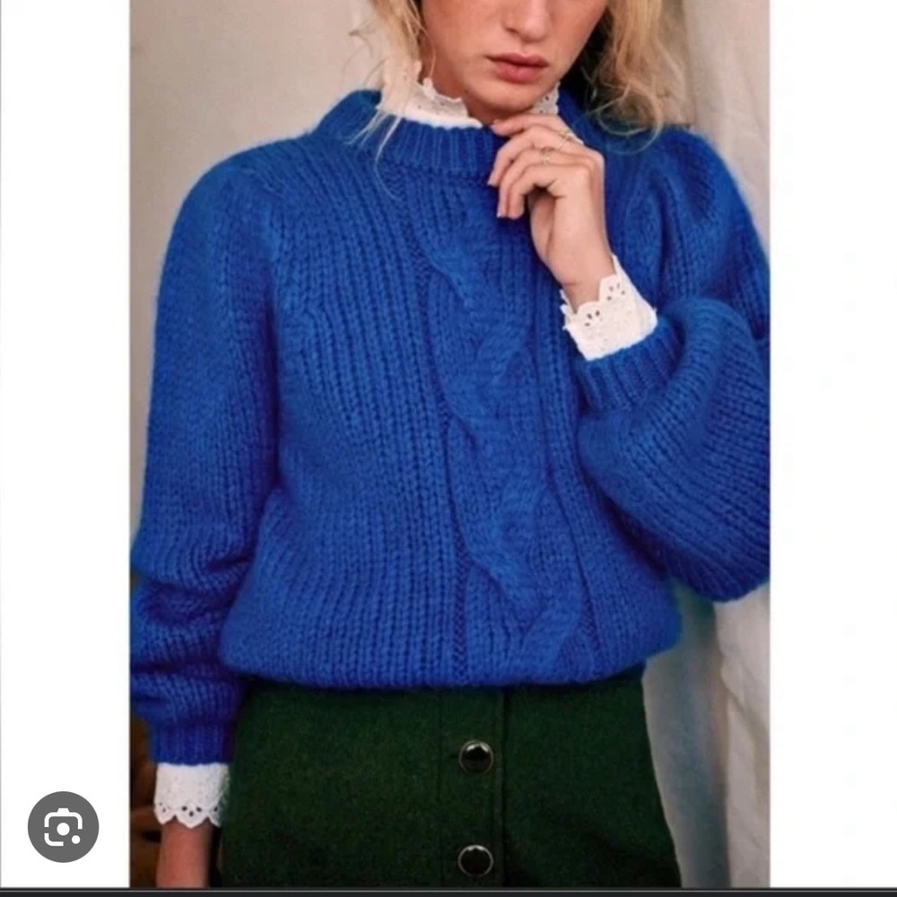 Sezane Serena Jumper (60s Blue - Size S)
